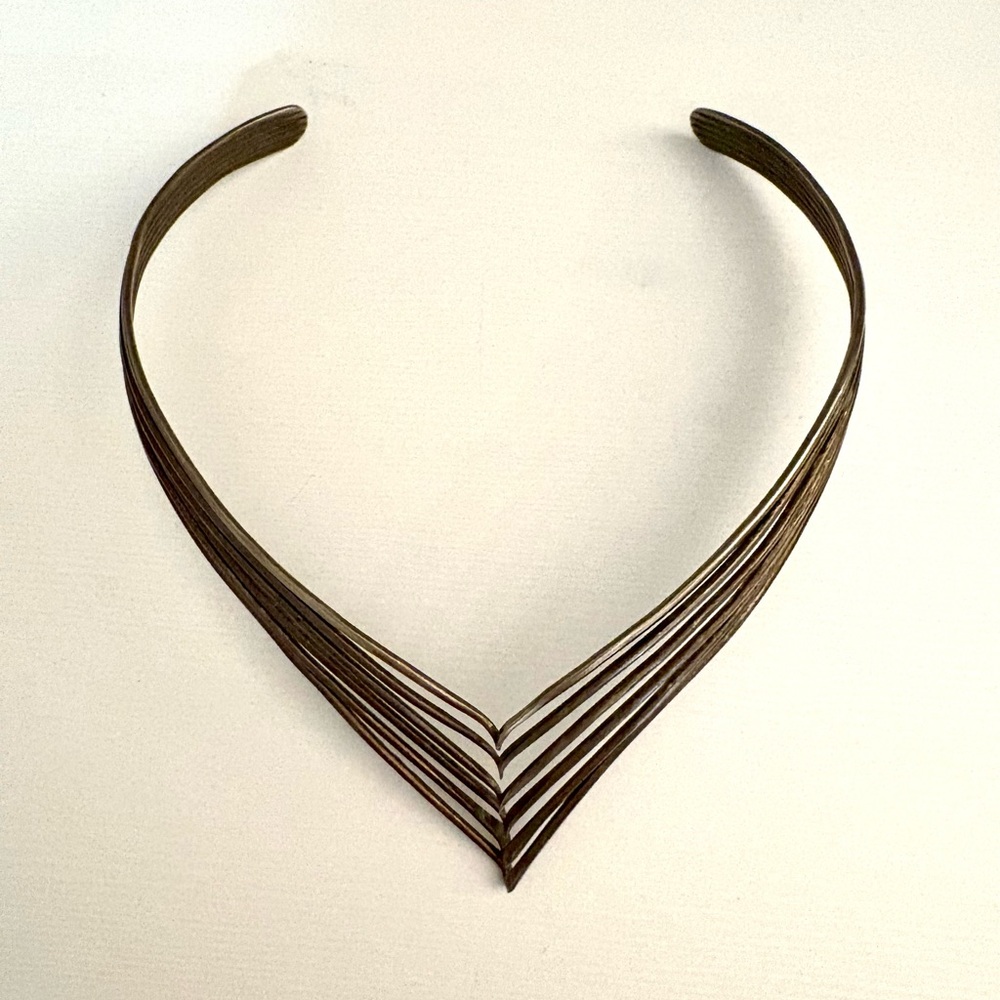 Vintage silver metal choker 1980’s